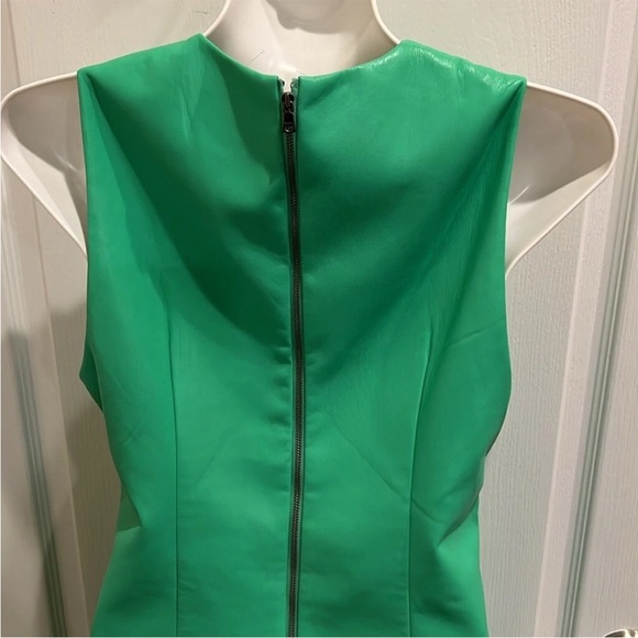Alice & Olivia Coley Vegan Leather Sleeveless Mini Dress Sold Out Everywhere - Picture 6 of 6